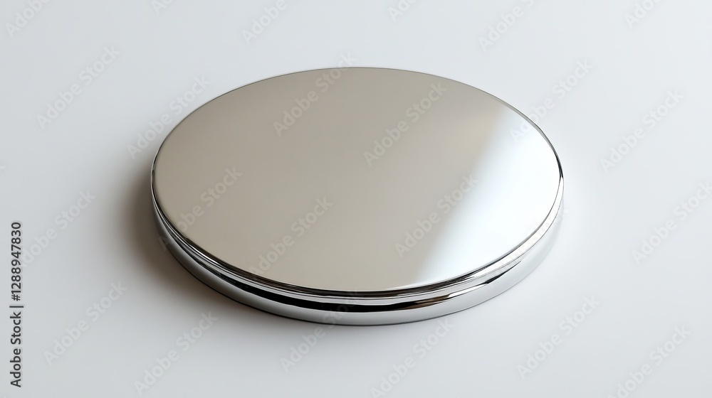 One shiny compact disc isolated on white One shiny compact disc isolated on white