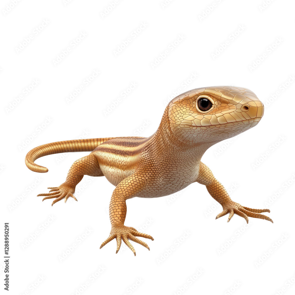 Fototapeta premium 3D vector icon of Skink isolated on transparency background