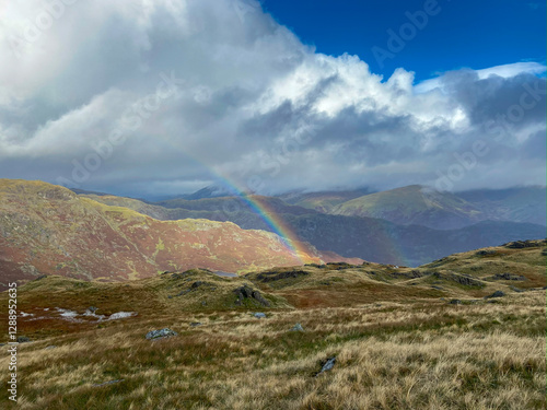 Rainbow Over Langdale, Lake District – Scenic Mountain Landscape After the Rain