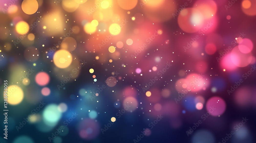 A computer-generated bokeh background with multicolor defocused lights and soft blur effects. A computer-generated bokeh background with multicolor defocused lights and soft blur effects.