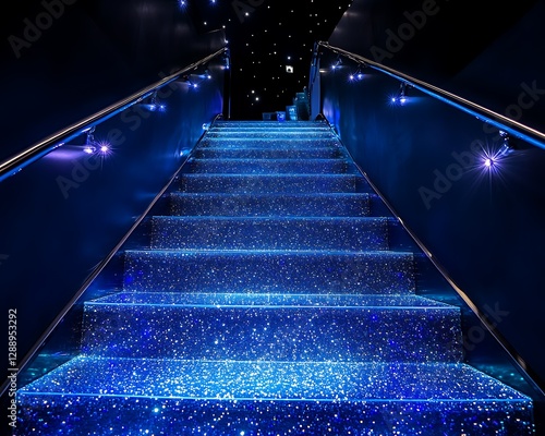 Luxury Blue Lit Staircase