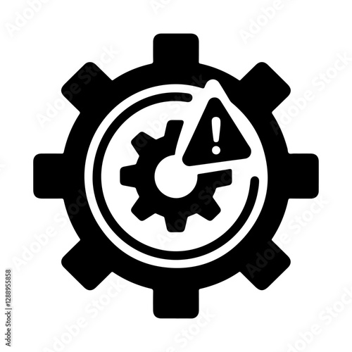 Alert or warning risk management icon vector.