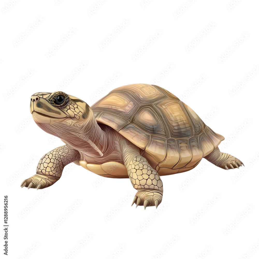 Fototapeta premium 3D vector icon of Diamondback terrapin isolated on transparency background