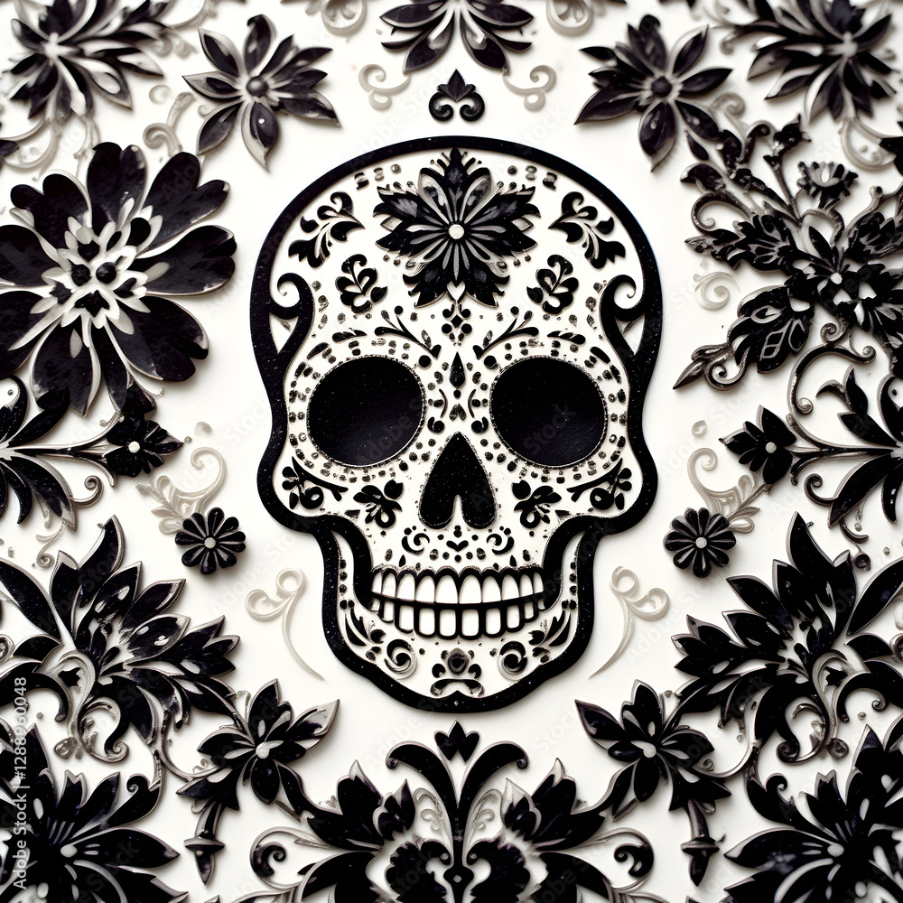 Sugar Skull & Floral Design Sugar Skull & Floral Design