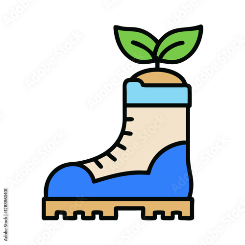 Sustainable Tourism Hiking Icon