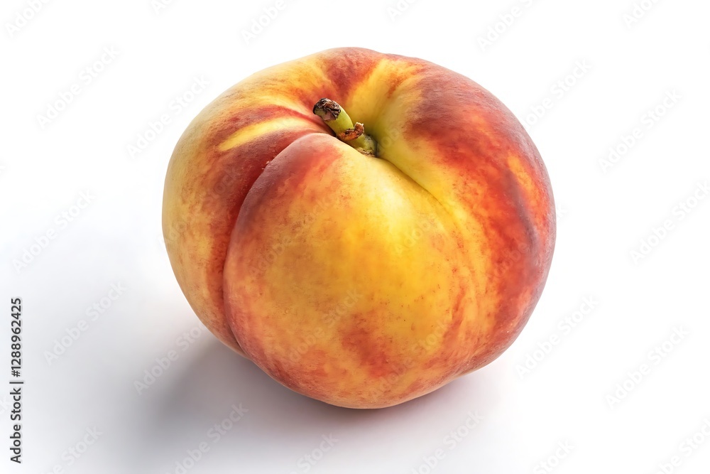 Fresh Nectarine on a White Background – Ripe and Juicy Fruit Fresh Nectarine on a White Background – Ripe and Juicy Fruit