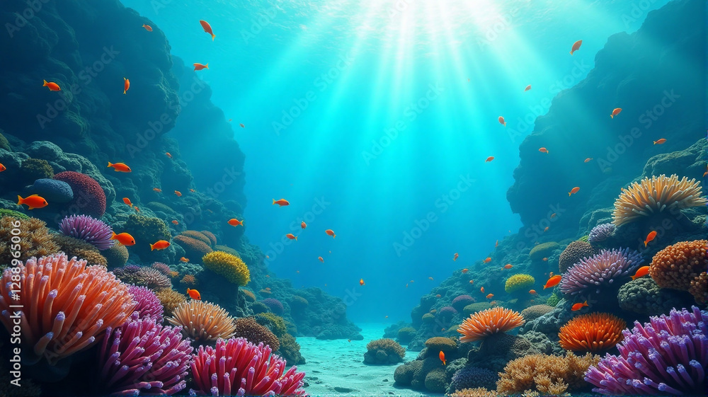 Naklejka premium coral reef