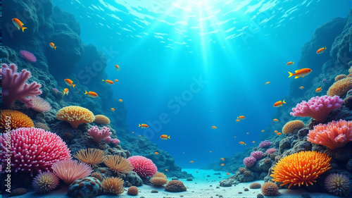 Fototapeta Naklejka Na Ścianę i Meble -  coral reef and fishes