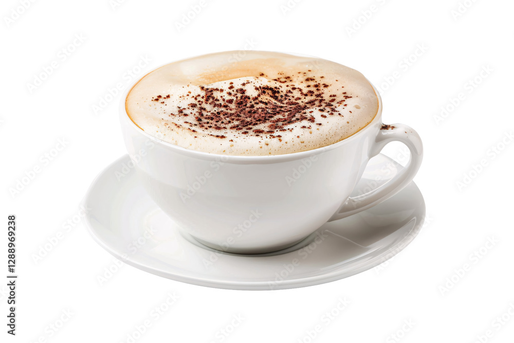Isolated Cappuccino Cup with Froth Isolated Cappuccino Cup with Froth