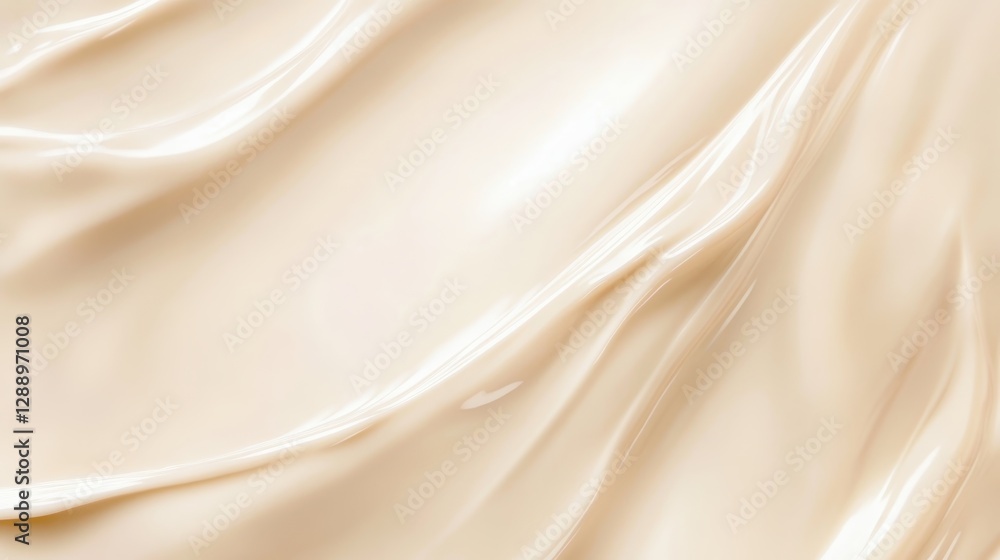 Obraz premium Beige satin fabric with soft folds, luxury textile and elegance concept