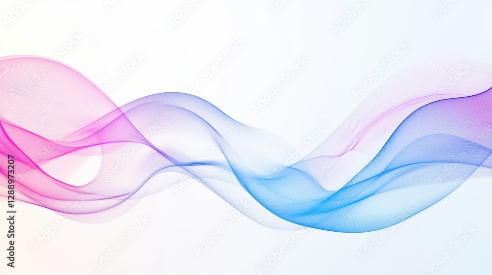 Vibrant abstract flowing waves in purple and blue hues, digital energy and motion concept Vibrant abstract flowing waves in purple and blue hues, digital energy and motion concept