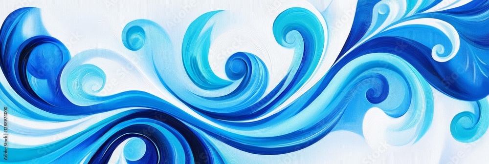 Blue Teal Swirl Wave Pattern Design - Abstract artwork featuring flowing blue and teal swirls, symbolizing fluidity, movement, energy, serenity, and creativity Blue Teal Swirl Wave Pattern Design - Abstract artwork featuring flowing blue and teal swirls, symbolizing fluidity, movement, energy, serenity, and creativity
