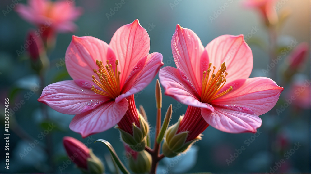 Fototapeta premium red and yellow flower