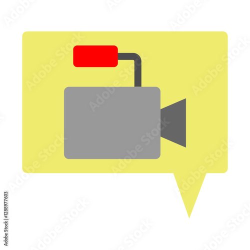 Video Chat Vector Flat Icon Design