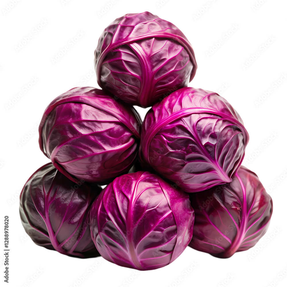 Obraz premium Fresh Red Cabbage: Buy Online isolated on transparent background