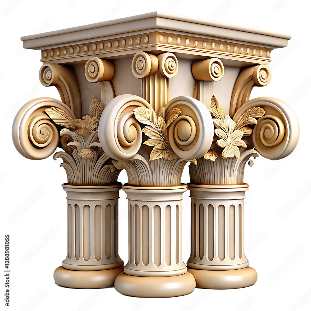 Obraz premium Opulent Golden Baroque Ornament A Symphony of Intricate Elegance