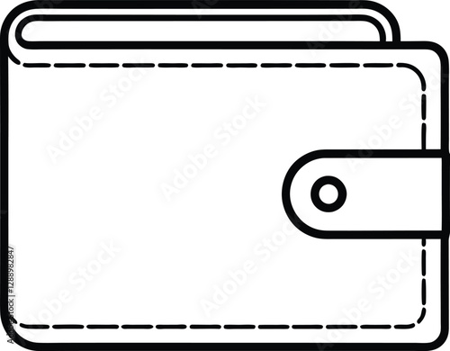 Wallpaper Mural Wallet Icon Vector Design with Simple Outline Torontodigital.ca