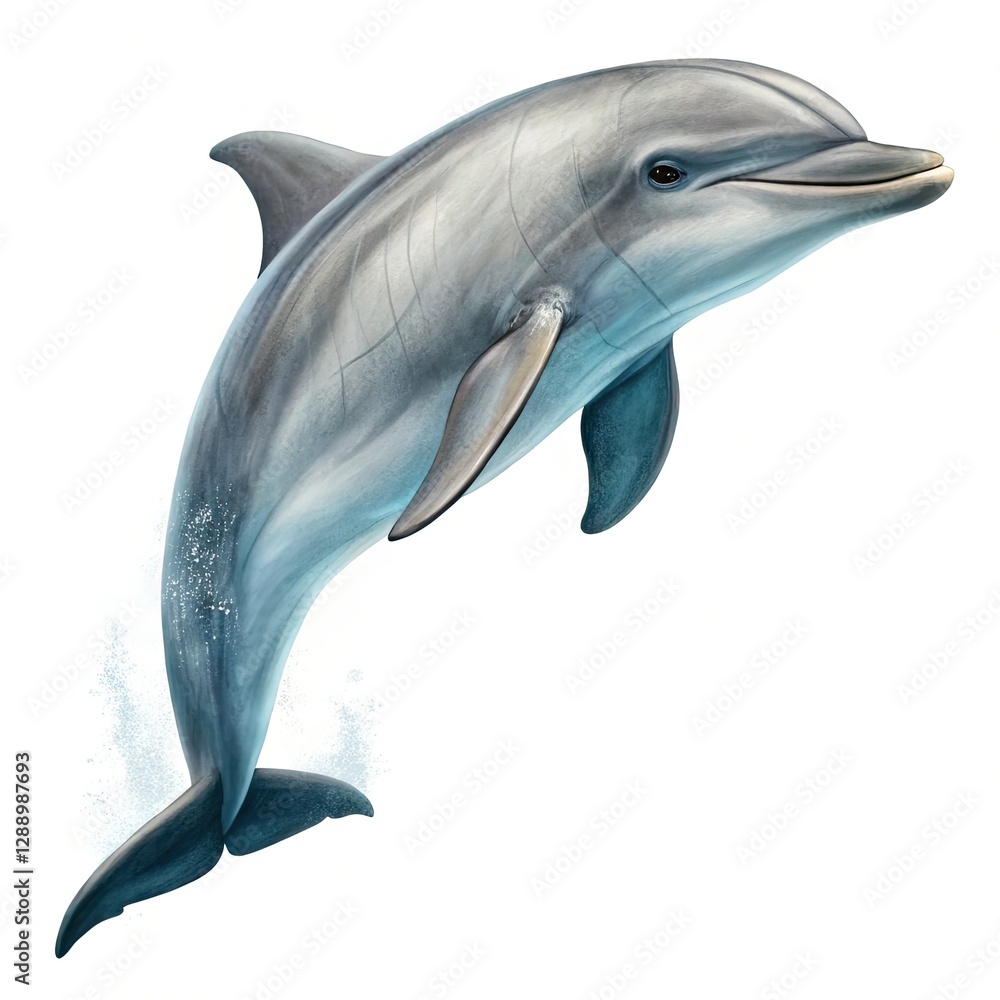 Fototapeta premium dolphin isolated on white background