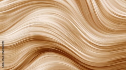 Abstract background of flowing wood texture in warm brown and beige tones