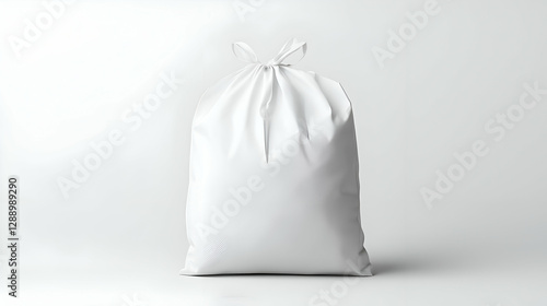 Wallpaper Mural White Drawstring Bag on White Background Torontodigital.ca
