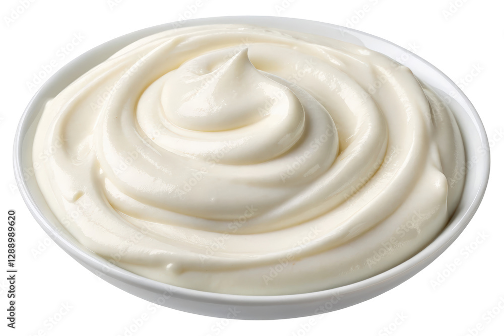 Bowl of creamy white sauce isolated with transparent background Bowl of creamy white sauce isolated with transparent background