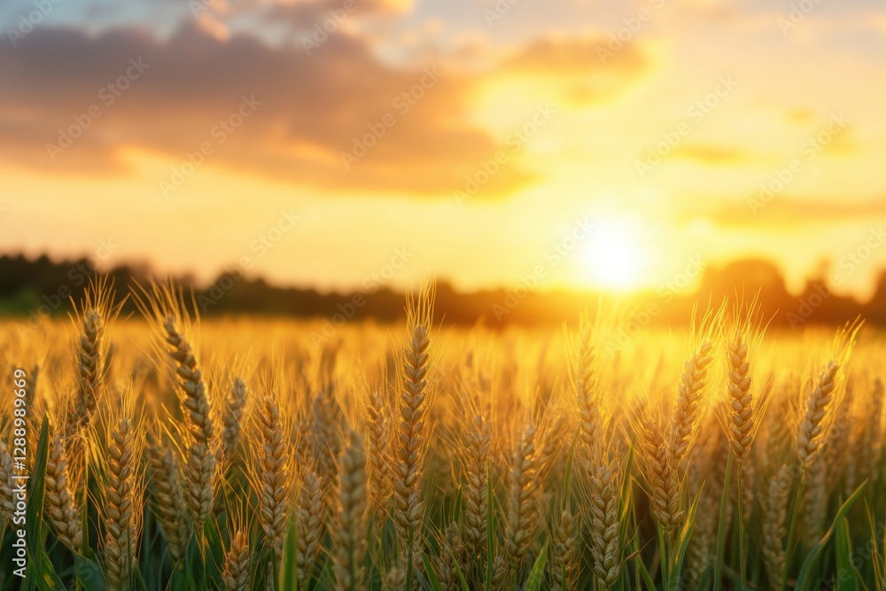 A golden wheat field bathed in warm sunlight at sunset. The ripe ears of wheat sway gently in the breeze, creating a peaceful and abundant rural landscape. A golden wheat field bathed in warm sunlight at sunset. The ripe ears of wheat sway gently in the breeze, creating a peaceful and abundant rural landscape.