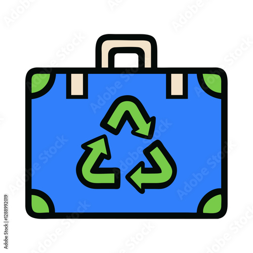 Sustainable Tourism Suitcase Icon photo