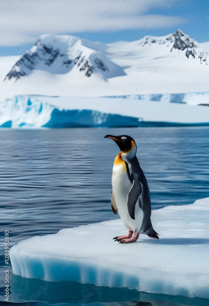 Fototapeta premium penguin on ice
