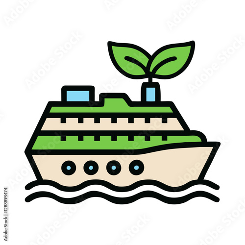 Sustainable Tourism Cruise Icon