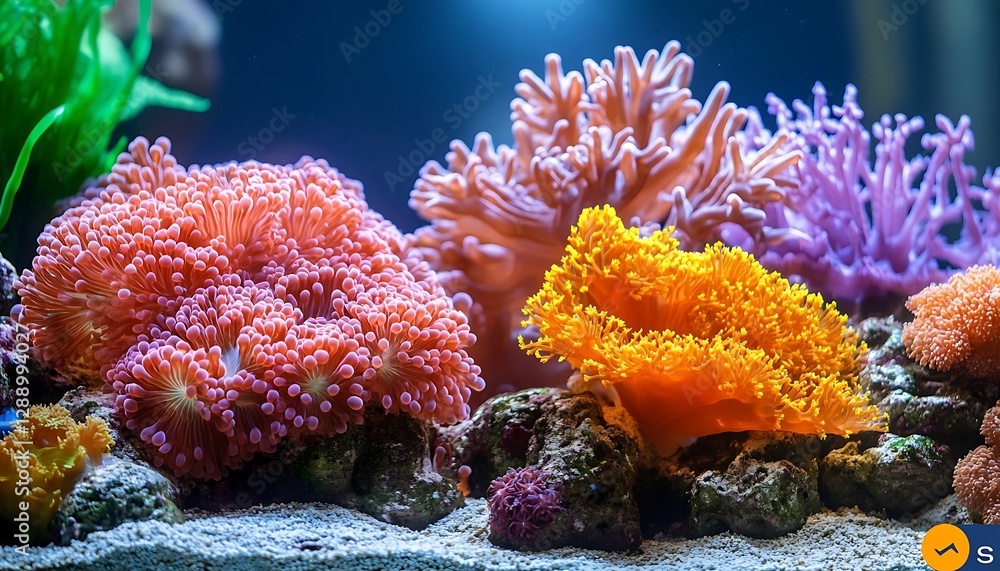 Fototapeta premium Colorful Coral Reef Aquarium