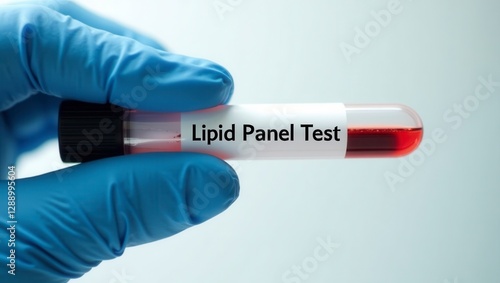Blood Sample for Lipid Panel Test in a Lab