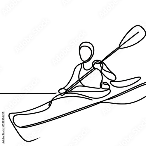 River kayaking adventure with paddler navigating calm waters, ideal for blogs and educational content