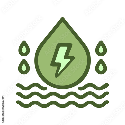 Renewable resources hydropower icon