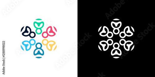 yoga community logo design
