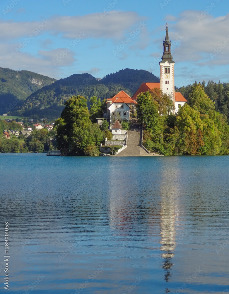 Pilgrimage church at Bled Island Pilgrimage church at Bled Island