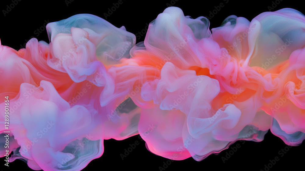 Obraz premium Abstract flowing ink in water with vibrant colors for creative designs