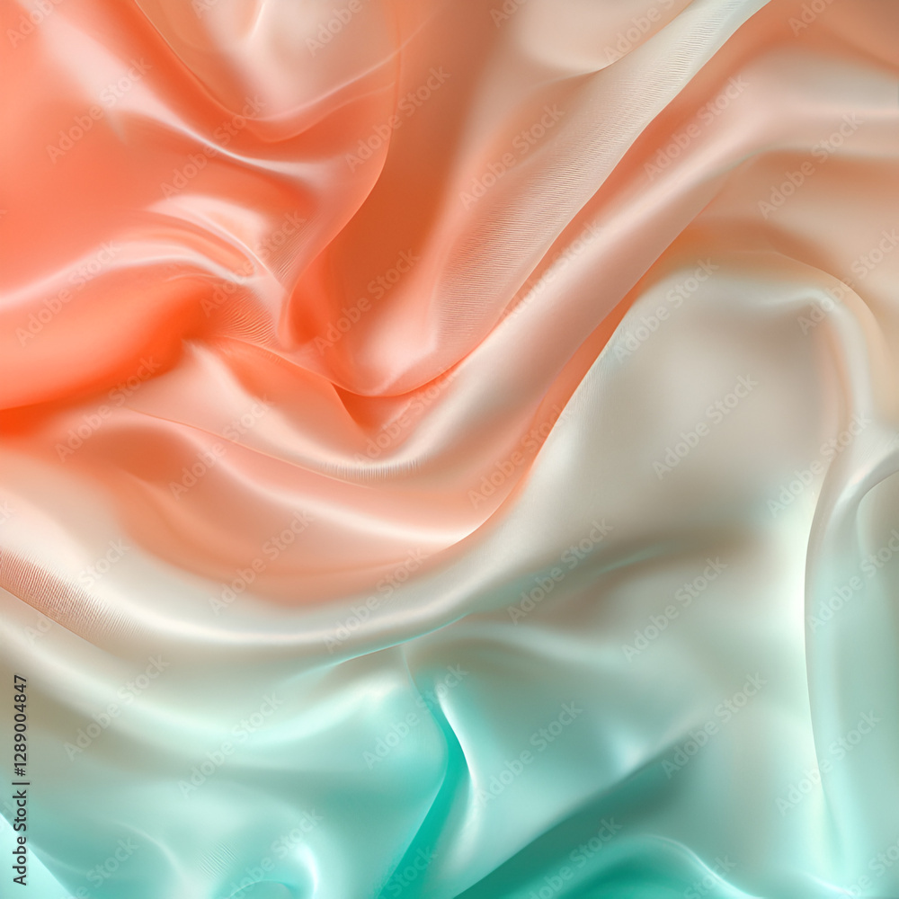 Obraz premium Clean gradient background in soft coral and light teal hues