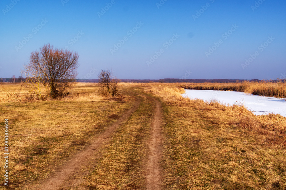 Zima w Narwiańskim Parku Narodowym, Podlasie, Polska Zima w Narwiańskim Parku Narodowym, Podlasie, Polska