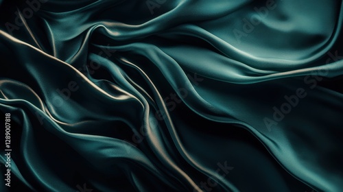 Wallpaper Mural Smooth Dark Fabric Textures with Elegant Flowing Waves and Curves Torontodigital.ca