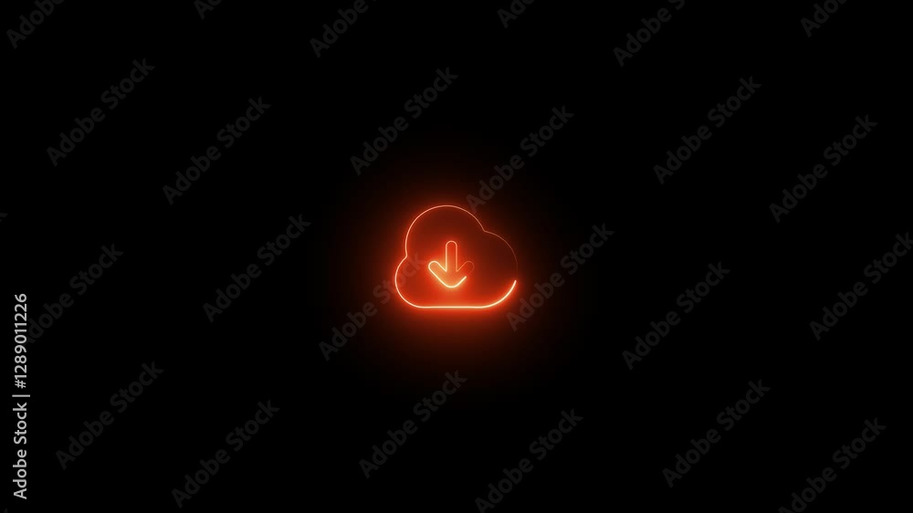 Neon Download icon animation.Arrow down symbol reveal. slide, upload, download, downloading, uploading. Neon Download icon animation.Arrow down symbol reveal. slide, upload, download, downloading, uploading.