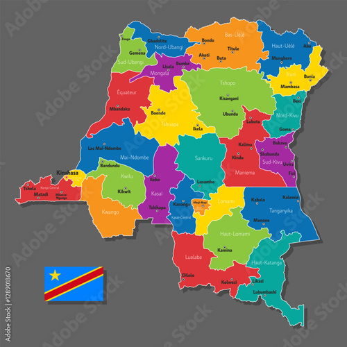 Vector map of DR Congo