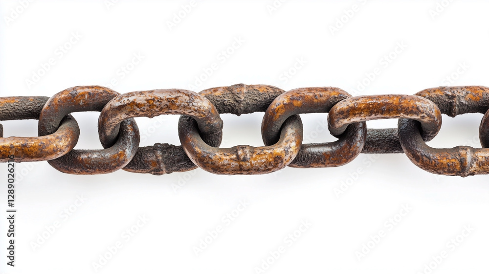 Obraz premium A chain with rusty links