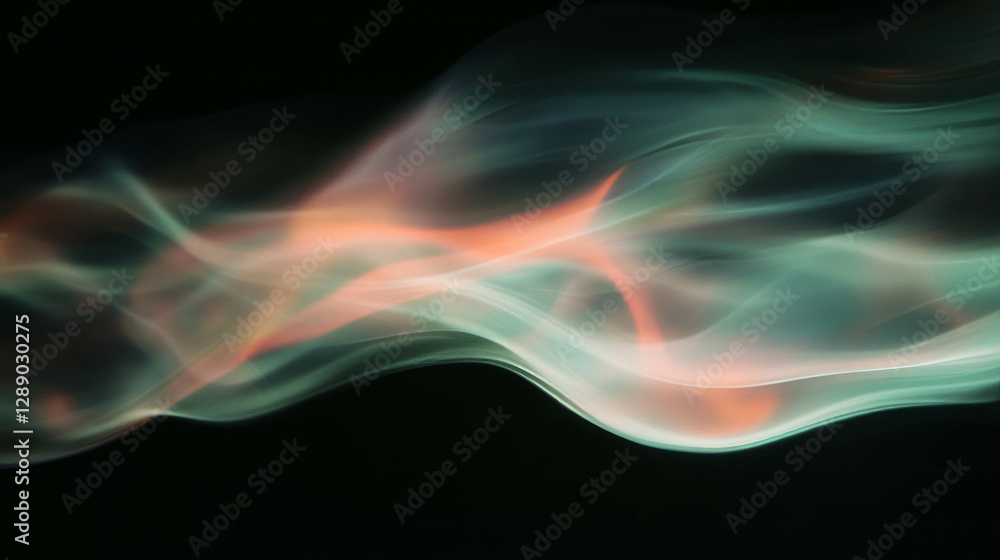 Obraz premium Fiery smoke trails on dark background for dramatic designs
