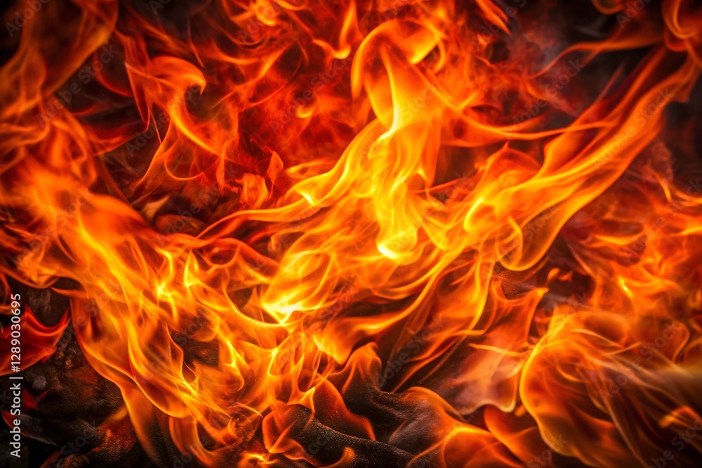 Fire Flames Texture Hot, Burning, Abstract, Orange, Black Fire Flames Texture Hot, Burning, Abstract, Orange, Black