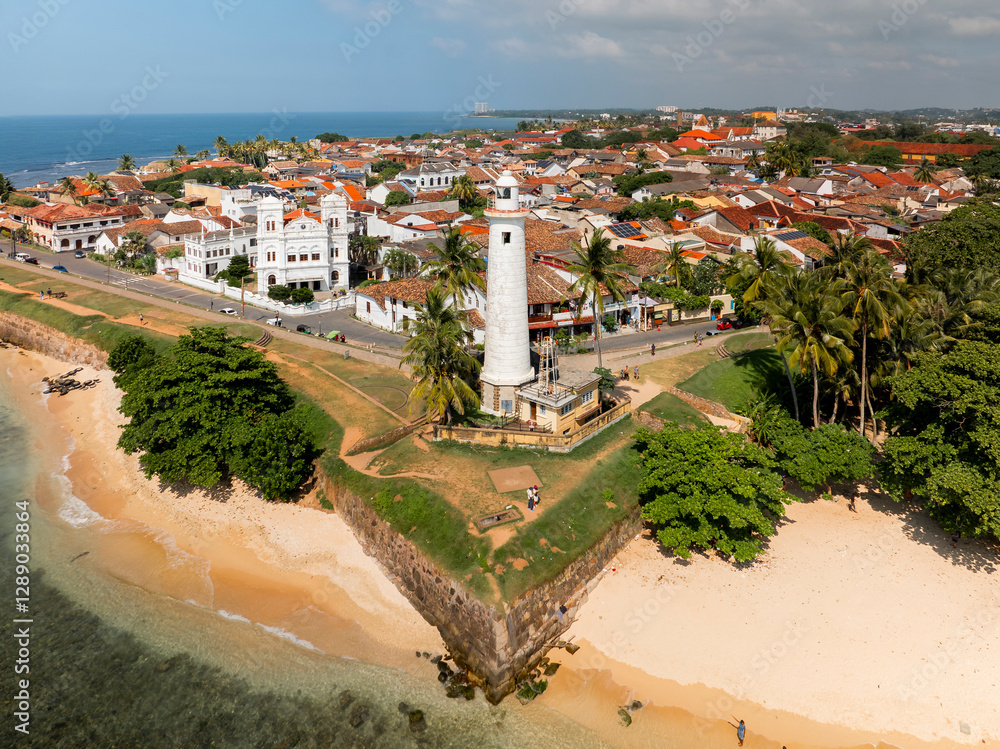 Aerial view of Galle Dutch Fort in Sri Lanka