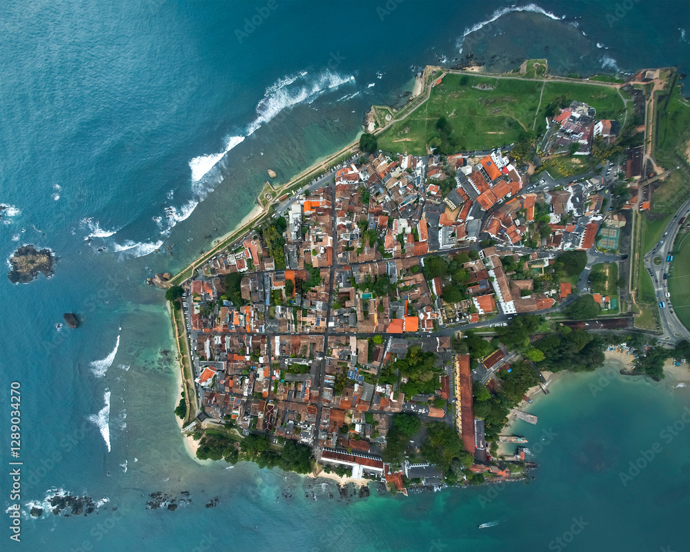 Aerial view of Galle Dutch Fort in Sri Lanka