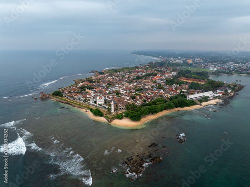 Obraz na płótnie Aerial view of Galle Dutch Fort in Sri Lanka w salonie