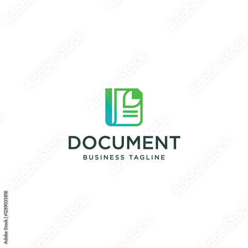 eco paper document logo vector