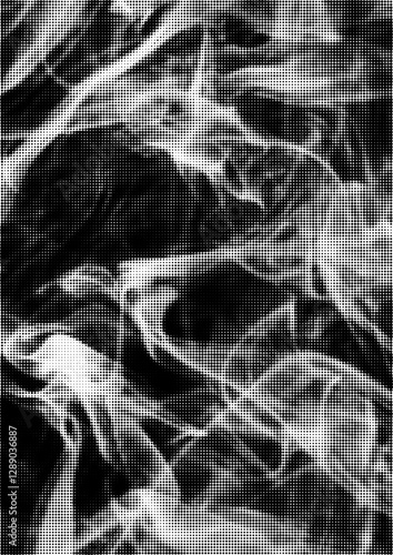 Large halftone vector smoke texture with a transparent background