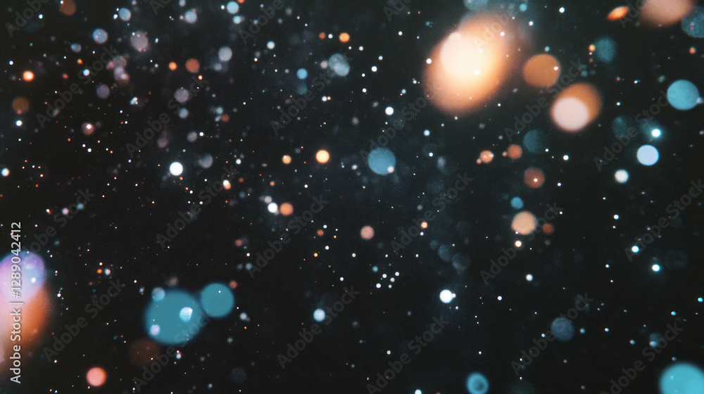 Fototapeta premium Cosmic phenomena and galactic collisions with distorted lights and stellar background